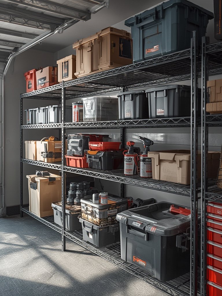 wire shelving in action