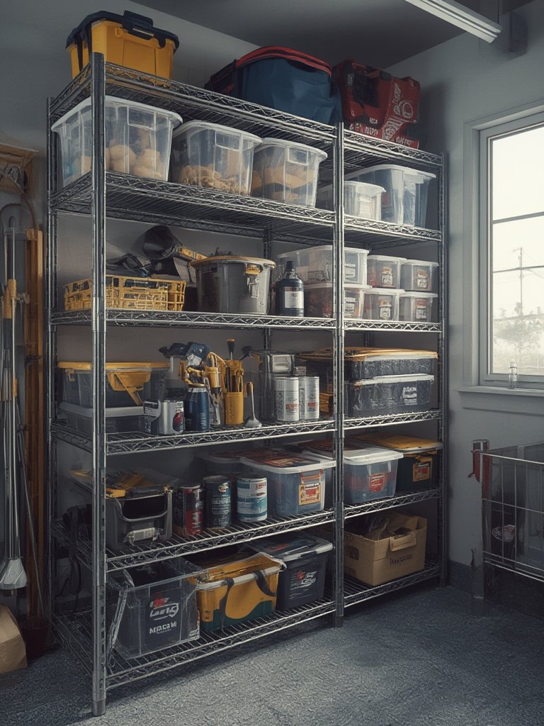 wire shelving in action