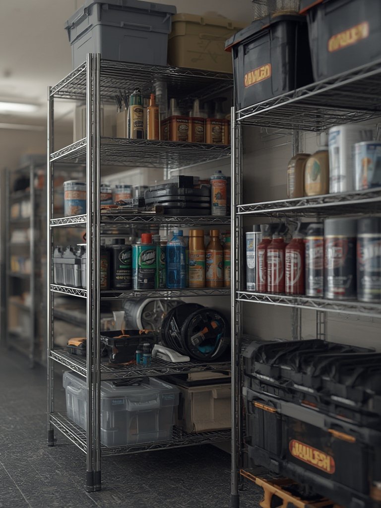 wire shelving in action