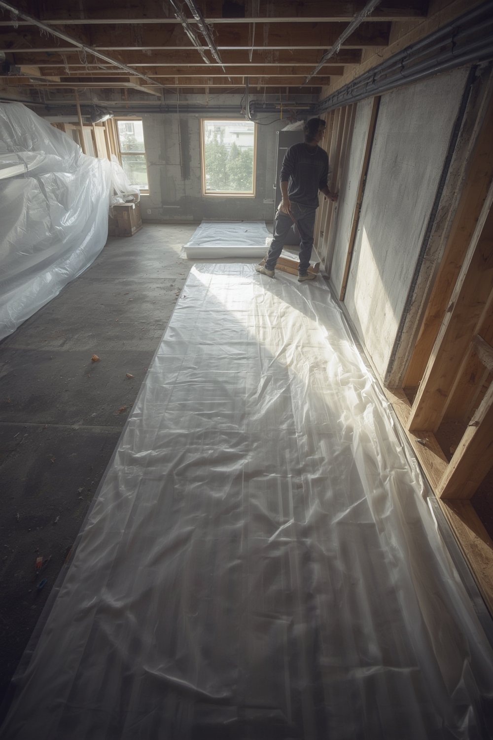 moisture barrier installation - Illustration 1