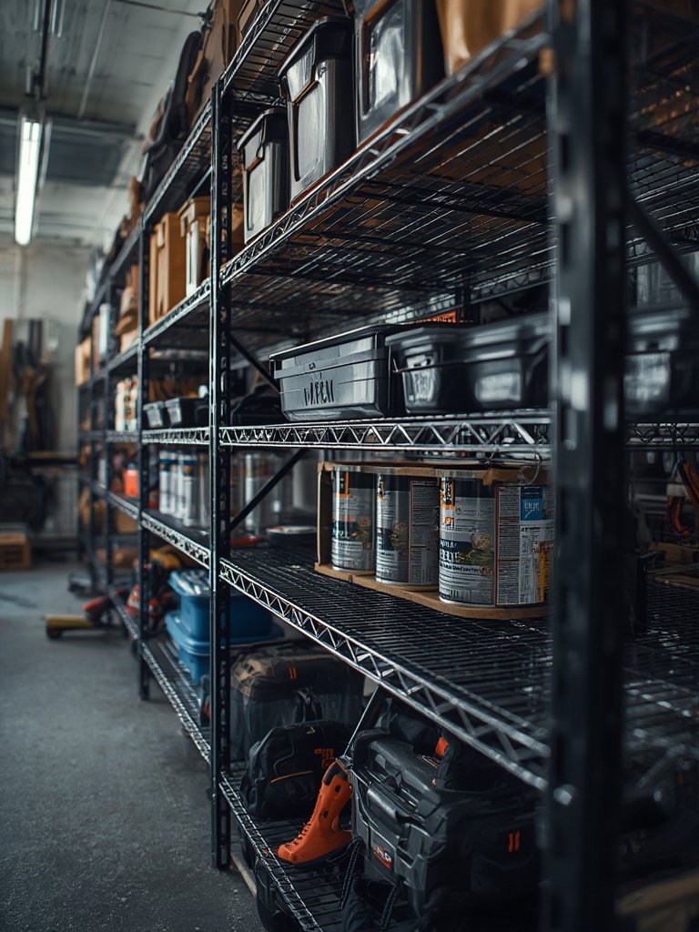 wire shelving in action